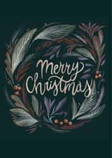 Modern Christmas wreath created by Lucrecia Caporale