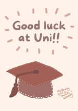 Good luck at uni! (miss you already) created by charley creative