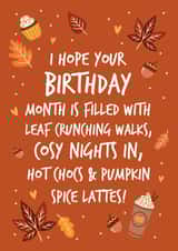 Autumn Birthday Card created by Fifi Designs