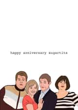 Rude Gavin And Stacey Quote Anniversary Card - Happy Anniversary Sugartits created by HURRICANE REMI
