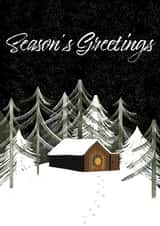 Snowy wintery Christmas scene created by Mayah Wetherell