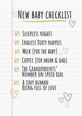 Funny new baby card for parents created by Pixie Paper Art