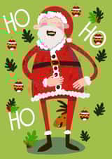 Cute Santa Christmas Card created by Hinkypunk Illustration