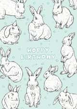 Hoppy Birthday Bunny Card created by Bekka's Illustrations
