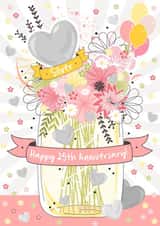 Happy 25th Silver Wedding Anniversary Card created by Little Silverleaf