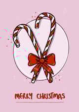 Merry Christmas Candy Cane card created by Doodling Bec