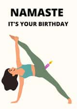 Namaste It's Your Birthday - Yoga Birthday Card created by Frankie Curry