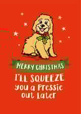 Cute Cockapoo Christmas card for the dog lover created by The Typecast Gallery