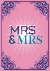 Mrs & Mrs Congratulations Card created by olliebrownillustration