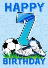 7th Birthday Football Card created by Love Gifts