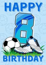 8th Birthday Football Card created by Love Gifts