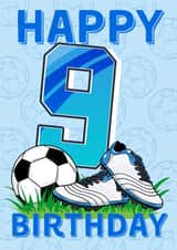 9th Birthday Football Card created by Love Gifts