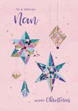 Nan - Pretty - Classic - Baubles - To A Special Nan Merry Christmas - To A Special Nan - Merry Christmas Card created by Rebecca Prinn