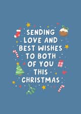 Cute Christmas Card For A Couple - Parents - Love and Best Wishes created by Fliss Muir