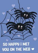 Spider Web anniversary card created by Coffee Cup Studio