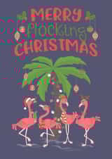 Tropical Christmas Flamingo Card created by Tanya Laporte Designs