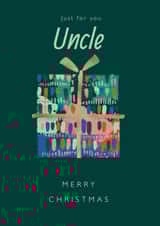 Uncle patterned gift Christmas card created by Rebecca Prinn
