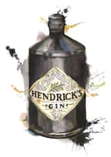 Hendrick's Gin Bottle created by Georgina Luck Illustration