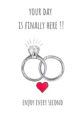 Your wedding day is finally here !! - Engagement card created by doodlepuds