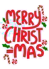 Merry christmas card / candy cane card created by EmilyKateCo