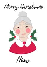 Nan christmas card / merry christmas nan / grandparents christmas card created by EmilyKateCo
