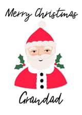 Merry christmas grandad card / santa claus card created by EmilyKateCo