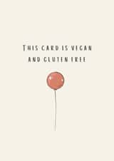 Gluten Free Vegan and Dairy Free Card created by Purrygood
