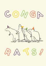 Conga Rats! - Congratulations Card created by Jemima's Designs