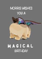 Morris Marvel Birthday Card created by Lucy Aldebert