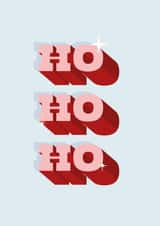 HO HO HO - Christmas Santa Card created by Zoë Bonham