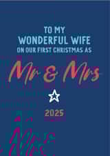 Wife happy first Christmas as Mr & Mrs created by Percy & Pearl