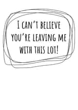 Funny leaving card  created by size3art