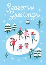 Season's Greetings Skating card created by Jacqui Lee