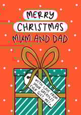 The Greatest Ever Gift - Humorous - For Mum and Dad Christmas Card created by Muses & May 