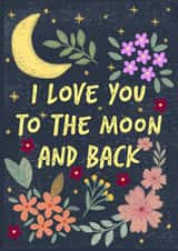 I love you to the Moon and back created by Lili's Papers Co.