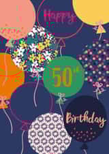 50th Birthday Balloons created by Sazerelli Designs