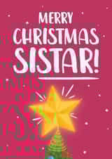 Sister 'SiSTAR' Christmas card created by The Cake Thief
