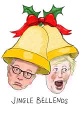 Jingle Bellends Christmas card  created by Rosie Johnson Illustrates