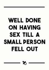 Rude New Baby Card created by Dark Heart Cards