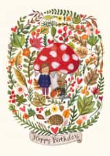 Autumnal Birthday Card 1001 created by Love Lucy Illustration