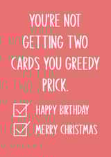 Funny December Birthday Card created by Scrambled Meg Designs 