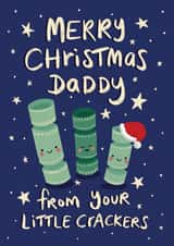 Cute Christmas Card for Daddy - from the kids - from your Little Crackers created by Tilly Bean Loves