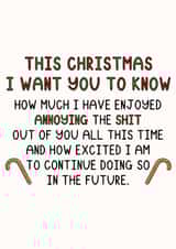 Funny Adult Christmas Card for Partner Friend or Family - Enjoyed Annoying You created by émotif design