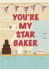 Star Baker Bake Off Card created by Liz Davies Illustration