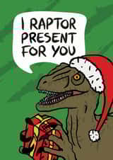 Raptor Christmas Card created by Woody's Design