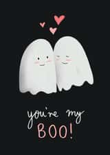Cute Ghost Pun Anniversary Card - You're My Boo created by Emily Nelson