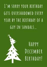 Overshadowed Christmas December Birthday created by Nikki Noo Cards