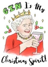 The Queen's Gin Christmas Card created by Sketchy Print Co