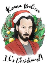 Keanu Belive It's Christmas Card created by Sketchy Print Co