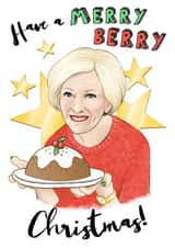 Merry Berry Christmas Card created by Sketchy Print Co